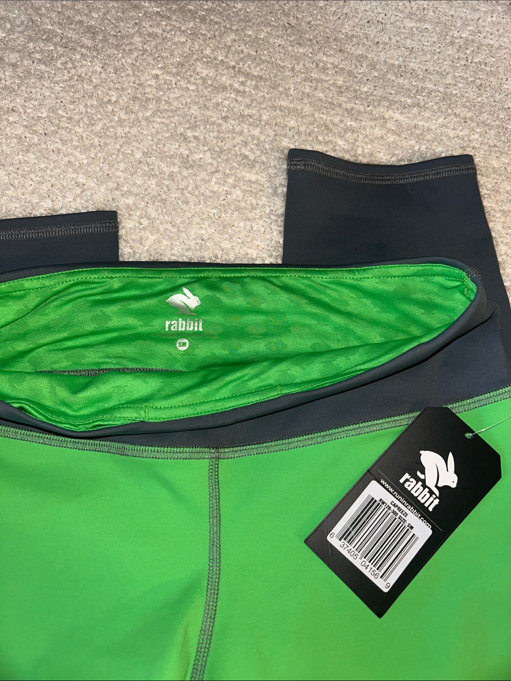 Rabbit Green & Gray Speed Capreeze Performance Leggings — image 3 of 3